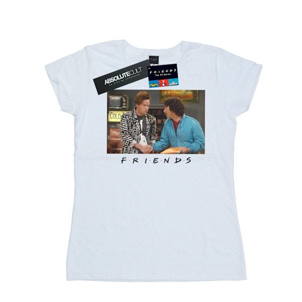 Friends Dam/Kvinnor Ross Och Chandler Handshake Bomull T-Shir White XL