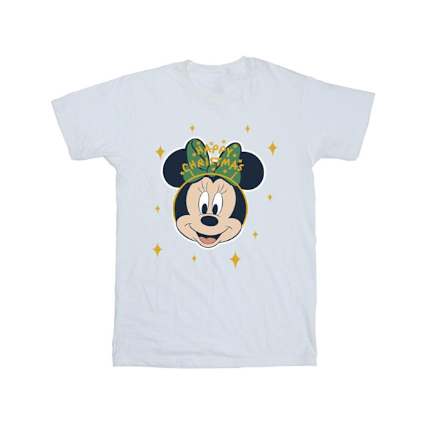 Disney Girls Minnie Mouse Happy Christmas Bomull T-shirt 3-4 år White 3-4 Years