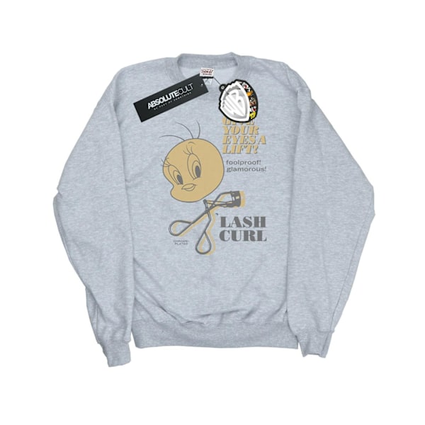 Looney Tunes Dam/Damer Tweety Pie Lash Curl Sweatshirt XL H Heather Grey XL