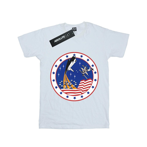 NASA Girls Classic Rocket 76 Bomull T-shirt 9-11 år Vit White 9-11 Years