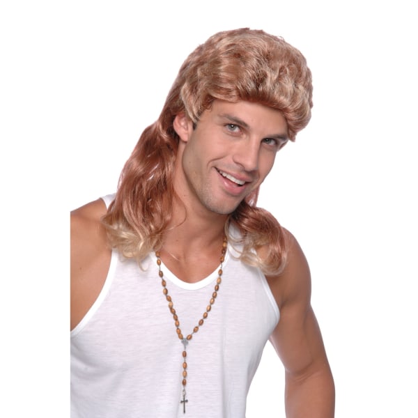 Bristol Novelty Mens Two Tone Mullet Wig One Size Blond/Brun Blond/Brown One Size