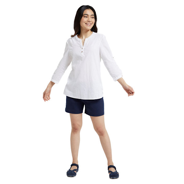 Mountain Warehouse Dam/Dam Petra Relaxed Fit 3/4 Ärm S White 12 UK
