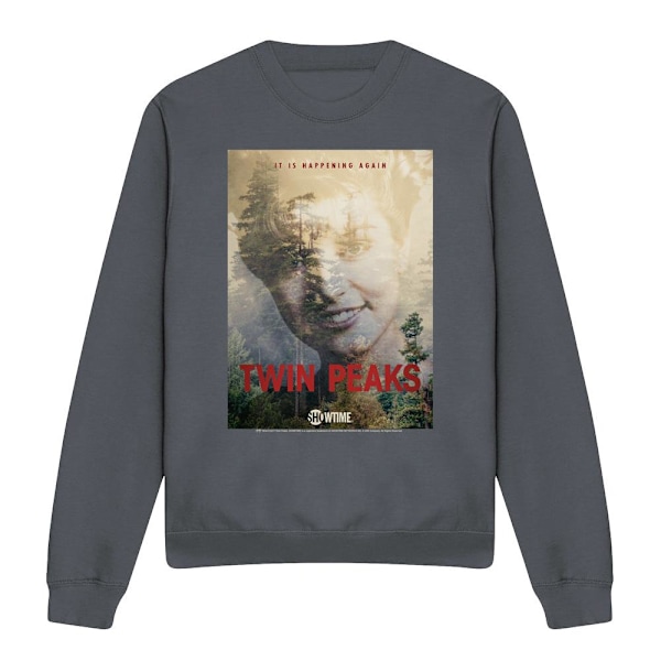 Twin Peaks Unisex Vuxen Laura Palmer Sweatshirt L Kolgrå Charcoal L