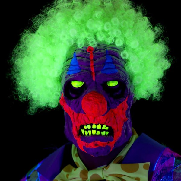 Smiffys Herr Clown UV Svartljusmask One Size Flerfärgad Multicoloured One Size