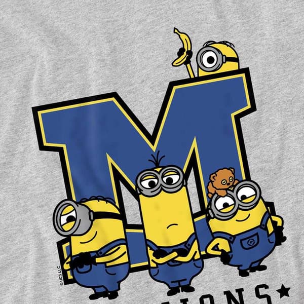 Minions Barn Varsity T-shirt 7-8 år Athletic Heather Athletic Heather 7-8 Years