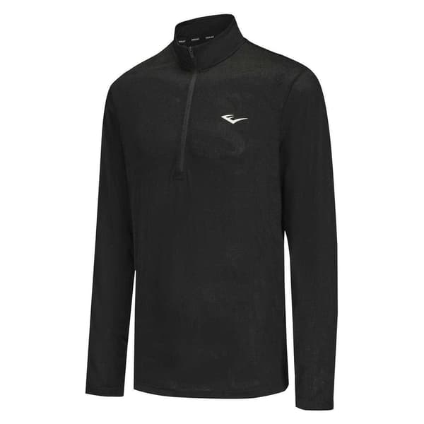 Everlast Herr Mock Neck Regular Långärmad Topp L Svart Black L