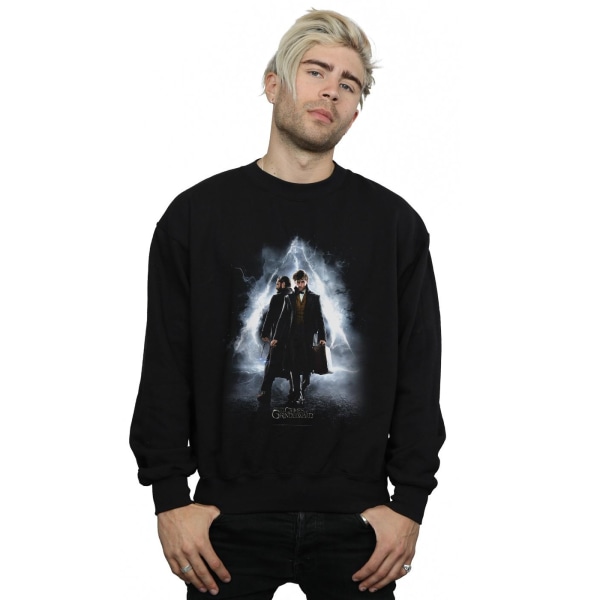 Fantastic Beasts Mens Newt And Dumbledore Poster Sweatshirt S B Black S