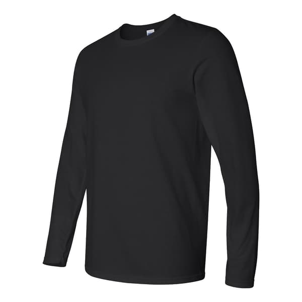 Gildan Soft Style långärmad T-shirt för män (5-pack) S svart Black S