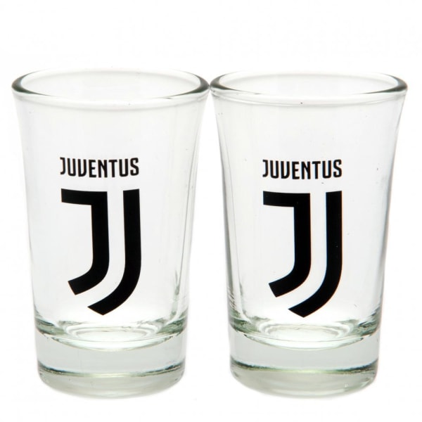 Juventus FC Crest Shot Set (Pack med 2) One Size Clear/Bla Clear/Black One Size