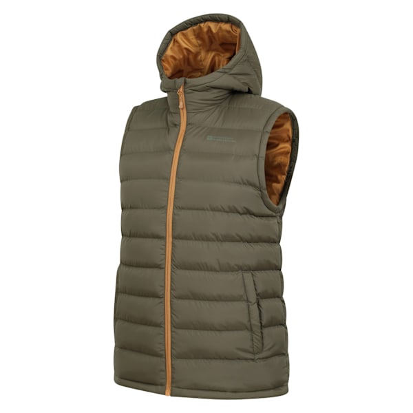 Mountain Warehouse Mens Seasons Hooded Padded Gilet S Dark Khak Dark Khaki S