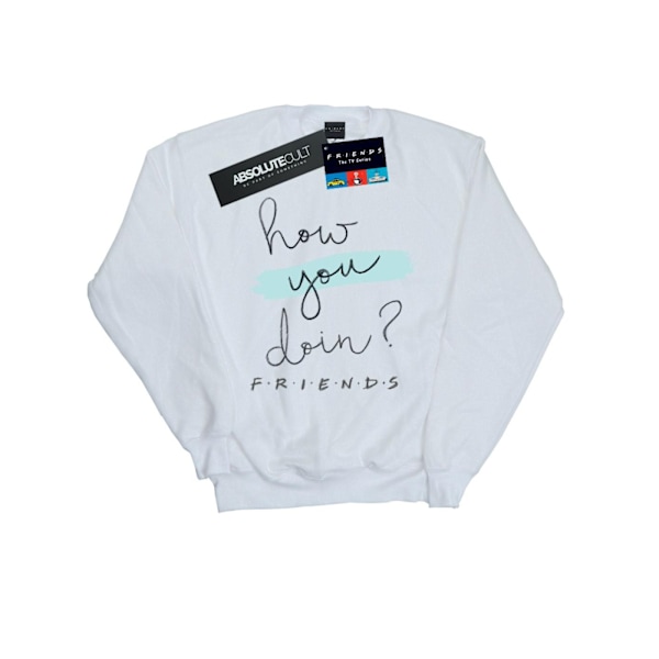 Friends Boys How You Doin? Handwriting Sweatshirt 5-6 år Vit White 5-6 Years