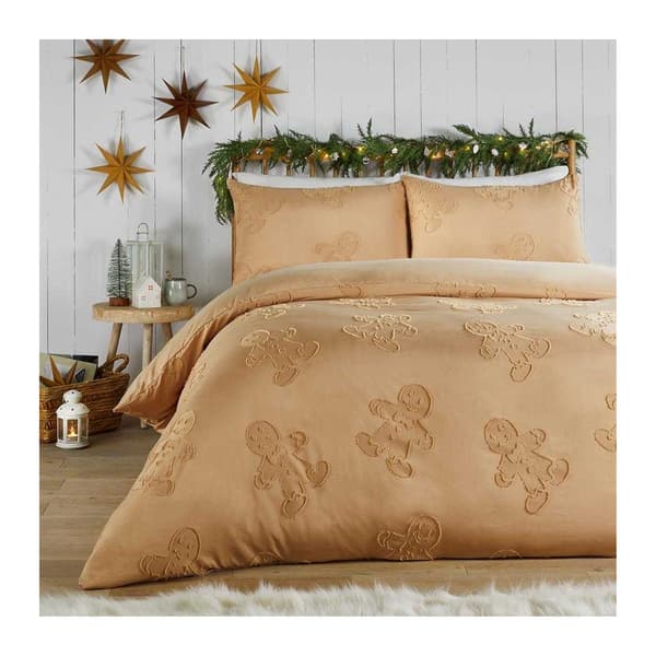 Duvet Day Ginger Bread Vändbart Mjukt Tuftat Påslakan Ginger King