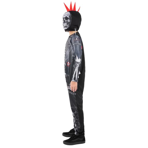 Smiffys Barn/Barn Punk Skelett Kostym 4-6 År Svart Black 4-6 Years