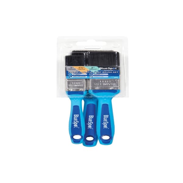 Bluespot Tools Mjukt Grepp Syntetisk Penselset, 3 Delar En Multi Colour One Size