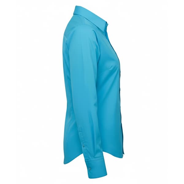 Premier Dam/Dam Poplin Långärmad Blus 20 Turkos Turquoise 20