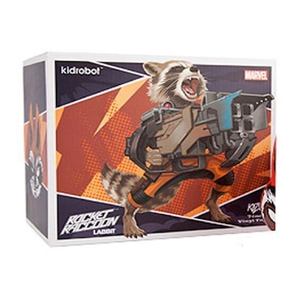 Kidrobot Labbit Guardians Of The Galaxy Rocket Raccoon Vinyl Fi Red 7in