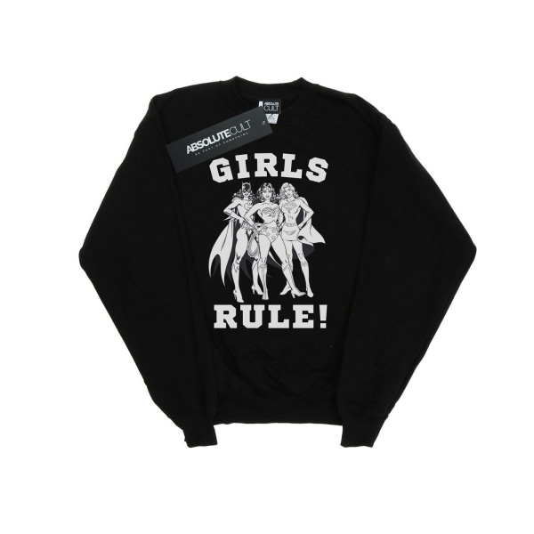 DC Comics Girls Justice League Girls Rule Sweatshirt 7-8 år Black 7-8 Years