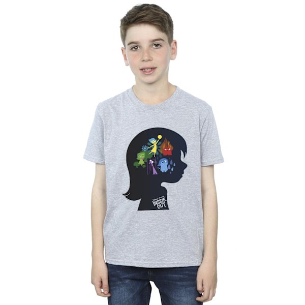 Disney Boys Inside Out Head Silhouette T-Shirt 3-4 år Sport Sports Grey 3-4 Years