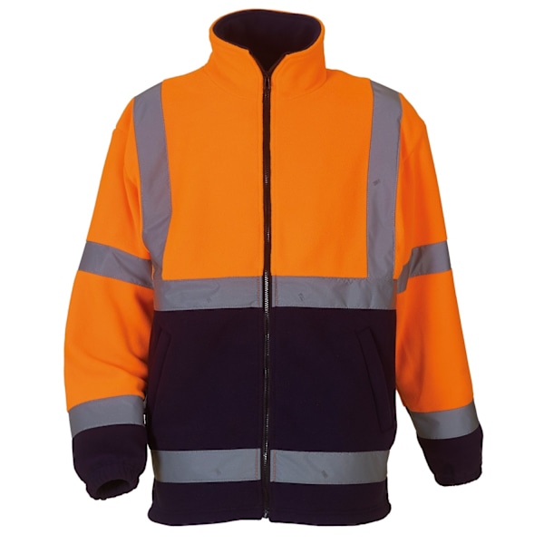 Yoko Hi Vis Heavyweight Fleecejacka XL Orange/ Navy för män Orange/ Navy XL