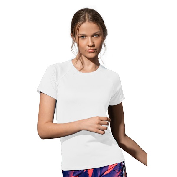 Stedman Dam/Dam Raglan Mesh T-shirt S Vit White S