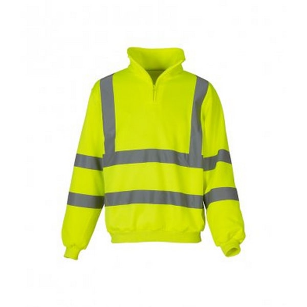 Yoko Unisex Zip Neck Hi-Vis Sweatshirt 3XL Gul Yellow 3XL