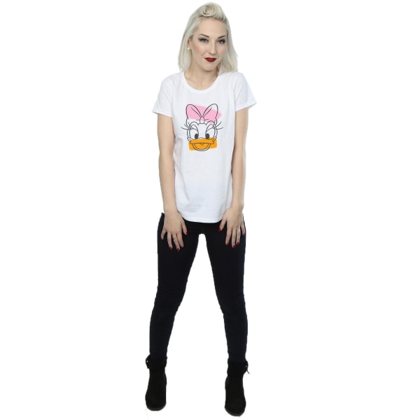 Disney Dam/Dam Daisy Duck Head T-shirt i bomull M Vit White M