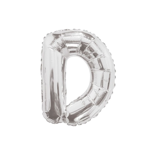 Apac D-bokstav folie ballong en storlek silver Silver One Size