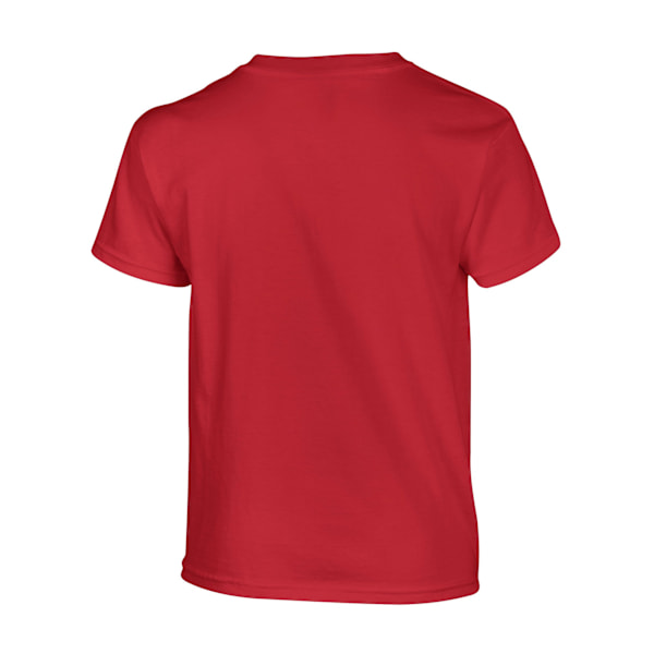 Gildan Barn/Barn Plain Bomull Tung T-shirt 12-13 År Röd Red 12-13 Years