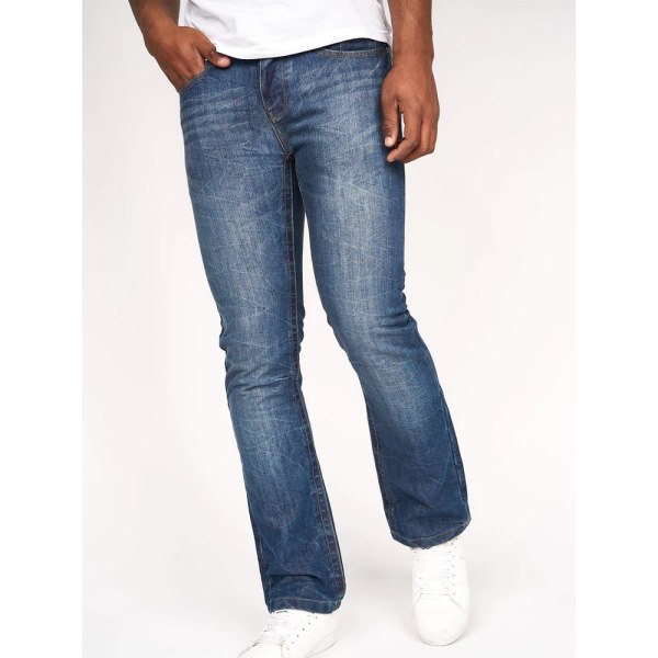 Crosshatch Mens New Baltimore Jeans 36R Mid Wash Mid Wash 36R