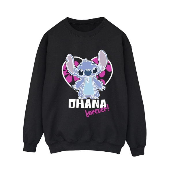 Disney Dam/Dam Lilo Och Stitch Ohana Forever Heart Sweats Black XL