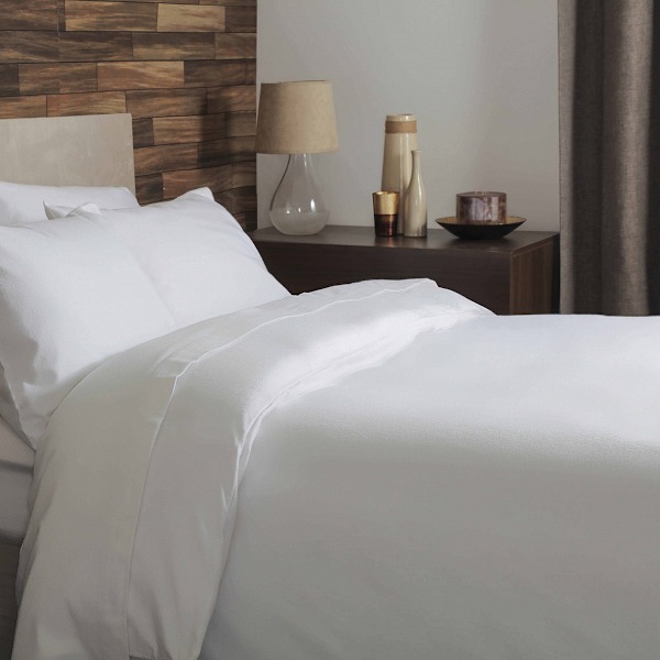 Belledorm Borstad Bomullstäcke Överdrag Kingsize Vit White Kingsize