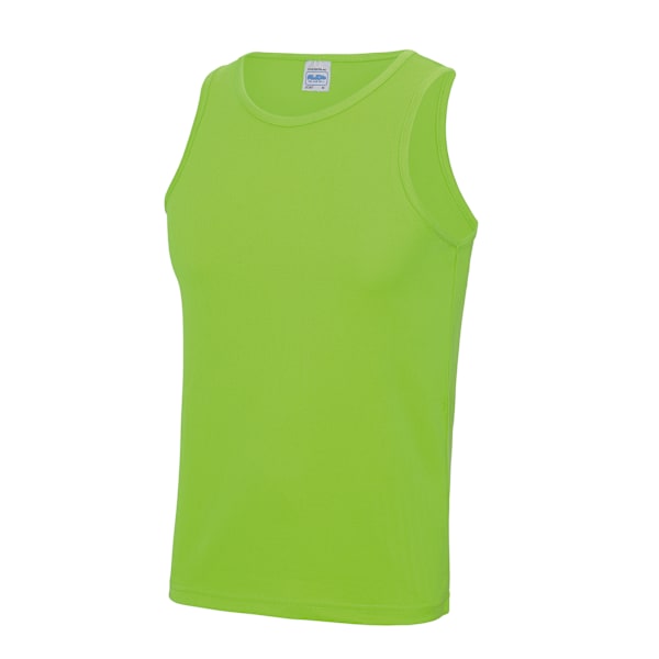 AWDis Just Cool Herr Sport Gym Enkel Tanktopp / Linne 2XL Elect Electric Green 2XL