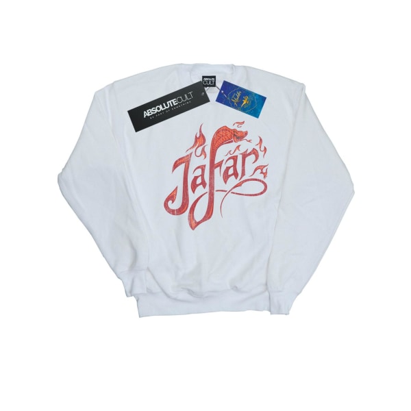 Disney Girls Aladdin Movie Jafar Flames Logo Sweatshirt 7-8 år White 7-8 Years