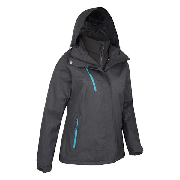 Mountain Warehouse Womens/Ladies Bracken Extreme 3 i 1 Vattentät Jacka Jet Black 8 UK