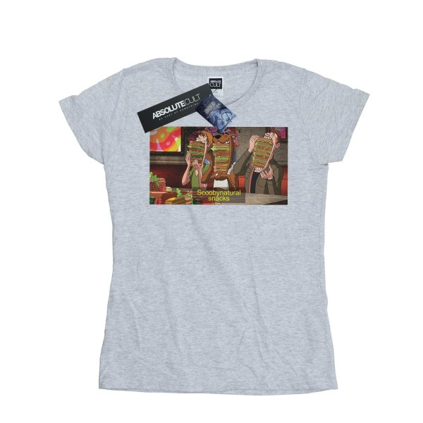 Scoobynatural Kvinnor/Dam Supernatural Snacks T-shirt i bomull Sports Grey XXL