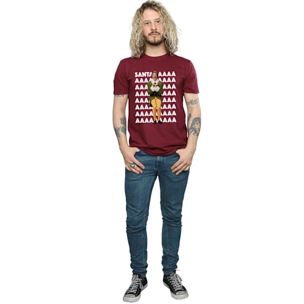 Elf Herr Buddy Santa Scream T-shirt L Bourgogne Burgundy L