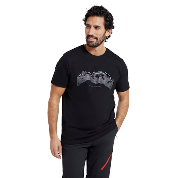 Mountain Warehouse Tech Mountains ekologisk T-shirt XXS svart Black XXS