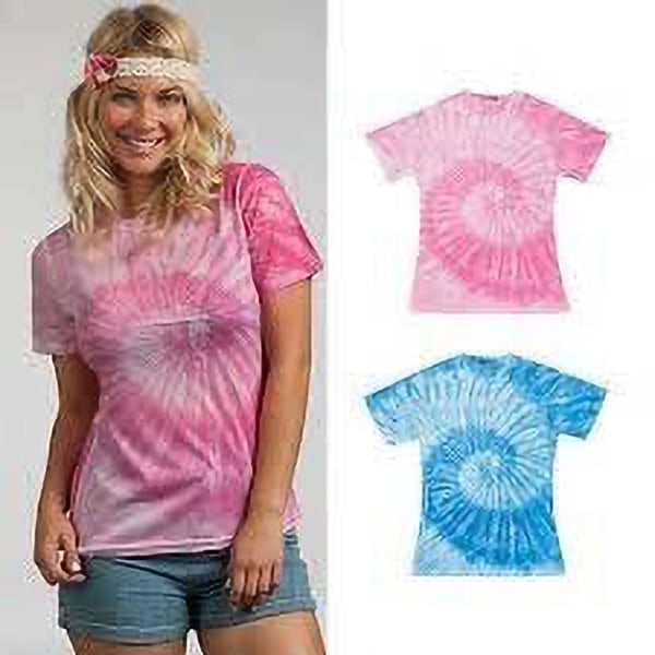 Colortone Dam/Dam Kortärmad Spider Tie Dye T-Shirt 2XL Spider Pink 2XL