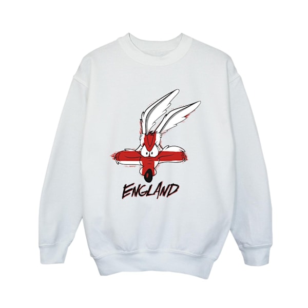 Looney Tunes Boys Coyote England Face Sweatshirt 12-13 år Vit White 12-13 Years