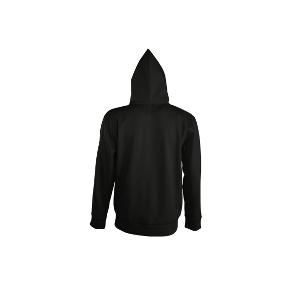 SOLS Herr Seven Full Zip Hooded Sweatshirt / Hoodie 3XL Svart Black 3XL