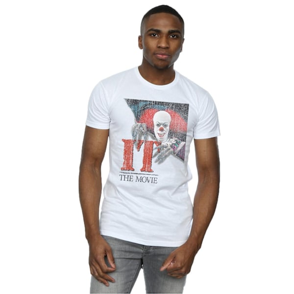 It (1990) Herr Distressed Poster T-Shirt 3XL Vit White 3XL