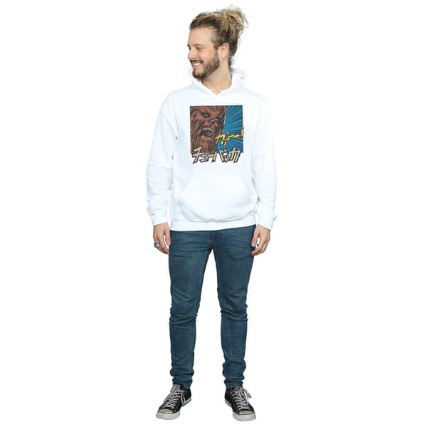 Star Wars Herr Chewbacca Roar Pop Art Hoodie M Vit White M