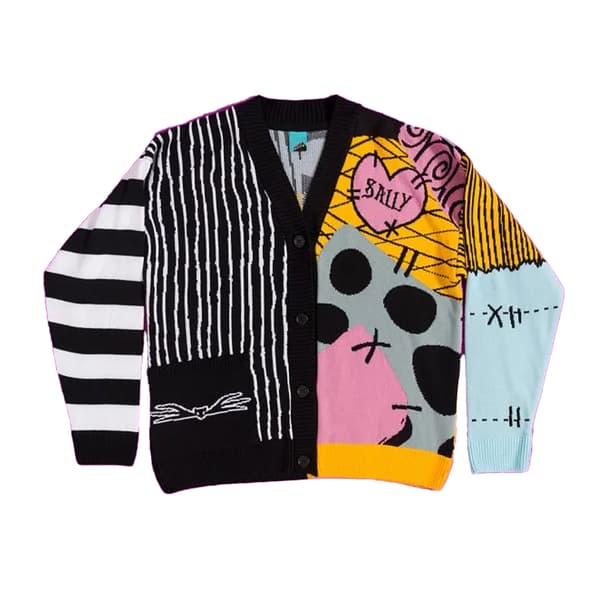 Nightmare Before Christmas Unisex Vuxen Patchwork Kofta 3XL Multicoloured 3XL