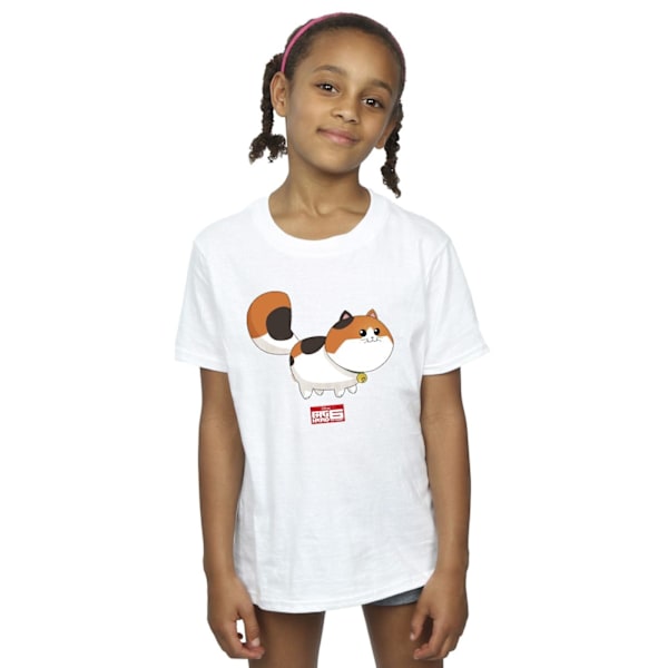 Disney Girls Big Hero 6 Baymax Kitten Pose Bomull T-shirt 5-6 år White 5-6 Years