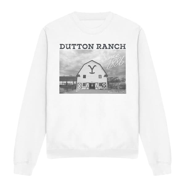 Yellowstone Unisex Vuxen Dutton Barn Sweatshirt M Vit White M