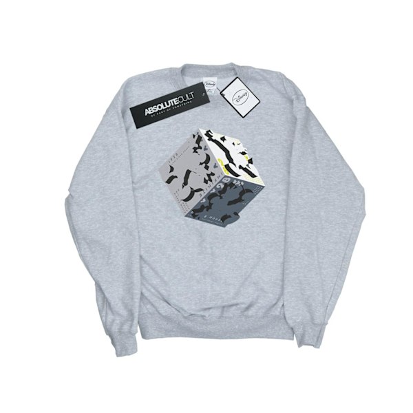 Disney Dam/Kvinnor Mickey Mouse Cube Sweatshirt L Sports Grey Sports Grey L