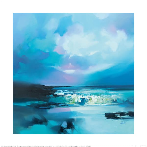 Scott Naismith Awe Konst Papperstryck 60cm x 60cm Blå Blue 60cm x 60cm