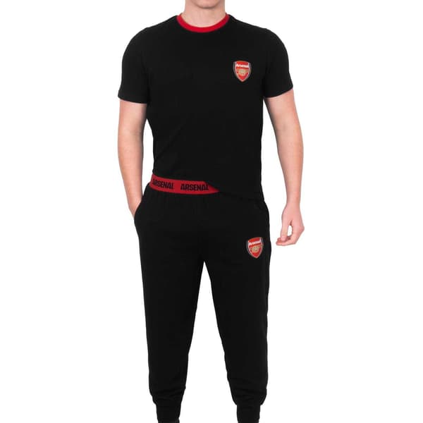 Arsenal FC Herr Crest Lång Pyjamas Set M Svart Black M