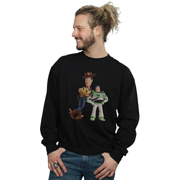Disney Mens Toy Story Buzz And Woody Standing Sweatshirt S Blac Black S