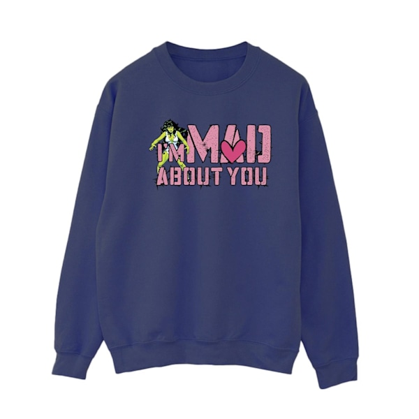 Marvel Dam She-Hulk Mad About You Sweatshirt XXL Marinblå Navy Blue XXL